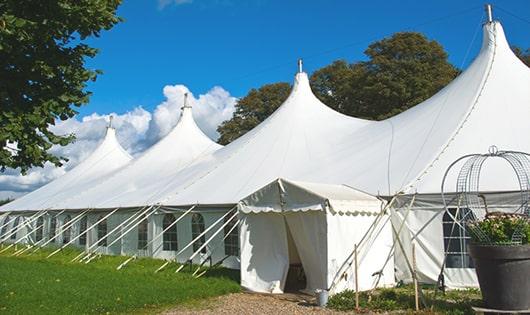 portable restrooms arranged for a event, providing quick and easy access for attendees in Sandy Springs, GA